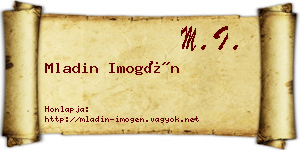 Mladin Imogén névjegykártya